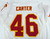 2001 Kansas City Chiefs Carter #46 Game Issued White Jersey 42 0275