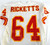1993 Kansas City Chiefs Tom Ricketts #64 Game Issued White Jersey 0281