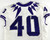 2020 Texas Christian TCU Frogs #40 Game Used White Jersey Football NP Rem 42 673