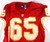 1997 Kansas City Chiefs Jeff Smith #65 Game Used Red Jersey 48 0668