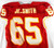 1997 Kansas City Chiefs Jeff Smith #65 Game Used Red Jersey 48 0668