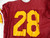 USC Trojans #28 Game Used Red Jersey Football L 0471