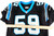 1997 Carolina Panthers Matt Finkes #59 Game Used Black Jersey 48 0494