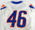2021 Boise State Broncos #46 Game Used White Jersey Football NP Rem 42 916