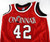 2000s Cincinnati BearCats Erin Hostetler #42 Game Used Red Jersey Basketball 3
