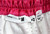 2020-21 Kansas Jayhawks Game Issued White Shorts Breast Cancer Basketball M 08