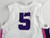 2022-23 Texas Christian TCU Frogs #5 Game Used White Jersey Breast Cancer 1