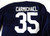 Late 1990s Florida Panthers Carmichael #35 Game Used Navy Practice Jersey 58 535