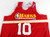 1990s Atlanta Hawks #10 Game Used Red Practice Jersey XXXL 711