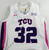 2021-22 Texas Christian TCU Frogs #32 Game Issued White Jersey Breast Cancer 8