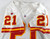 1994 Kansas City Chiefs Jon Vaughn #21 Game Issued White Jersey 75th Patch 44 6