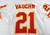 1994 Kansas City Chiefs Jon Vaughn #21 Game Issued White Jersey 75th Patch 44 6