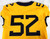 2019-23 West Virginia Mountaineers #52 Game Used Gold Jersey Football NP R 44 0