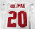 2022 Houston Texans Ka'dar Hollman #20 Game Issued White Practice Jersey L 968