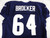 2023 Houston Texans Nick Broeker #64 Game Used Navy Practice Jersey 975