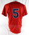 Lakewood BlueClaws #5 Game Used Red Jersey 44 880