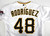 2020 Pittsburgh Pirates Richard Rodriguez #48 Game Issued Ps Used White Jersey 4