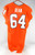 2012 Virginia Cavaliers David Dean #64 Game Used Orange Jersey 42 076