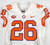 2018-22 Clemson Tigers #26 Game Used White Jersey Name Plate Removed 40 568