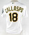2014 Oakland Athletics Alberto Callaspo #18 Game Issued Pos Used White Jersey 3