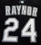2003-06 Florida Marlins John Raynor #24 Game Used Black Jersey BP ST XL 103