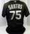 2003-06 Florida Marlins Jarrett Santos #75 Game Used Black Jersey BP ST XL 140