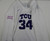 Texas Christian Uni TCU Horn Frogs #34 White Nike Volleyball Game Used Jersey 67