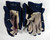 2018-19 Kalamazoo Wings #8 Game Used CCM HGP14 Pro Stock Navy Hockey Gloves 14"