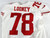 2014 San Francisco 49ers Joe Looney #78 Game Used White Jersey 48 051