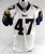 2006 Los Angeles Rams Billy Bajema #47 Game Used White Jersey vs Giants 9/19/11