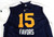 2010-11 Utah Jazz Derrick Favors #15 Game Used Navy Shooting Shirt 2XT 195