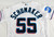 2023 Miami Marlins Skip Schumaker #55 Game Issued White Jersey 44 151