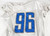 2014 Detroit Lions Andre Fluellen #96 Game Used White Practice Jersey 50 384