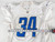 2019 Detroit Lions #34 Game Issued Pos Used White Practice Jersey 46 388