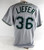 2003 Tampa Bay Devil Rays Jeff Liefer #36 Game Used Grey Jersey 50 500