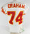 1994 Kansas City Chiefs Derrick Graham #74 Game Issued White Jersey 75th P 46 7