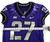 2019-24 Texas Christian TCU Frogs #27 Game Used Purple Jersey Football NP R38 3