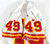1994 Kansas City Chiefs Matt Gay #49 Game Issued White Jersey 75th Patch 42 084
