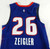 2024-25 Detroit Pistons Zakai Zeigler #26 Game Issued P Used Navy Jersey SL 8
