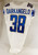 2023 Detroit Lions Isaac Darkangelo #38 Game Issued White Jersey 90th Patch 40 9