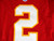 1997 Kansas City Chiefs Ortiz #2 Game Issued Red Jersey 42 055