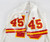 1994 Kansas City Chiefs #45 Game Issued White Jersey 75th Patch 46 098