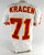 1994 Kansas City Chiefs Greg Kragen #71 Game Issued White Jersey 75th P 48 4