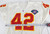1994 Kansas City Chiefs Charles Mincy #42 Game Issued White Jersey 75th P 42 105