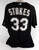 2003-06 Florida Marlins Jason Stokes #33 Game Used Black Jersey ST BP XXL 620