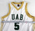 2000s UAB Blazers #5 Game Used White Jersey Basketball L 658