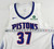 2024-25 Detroit Pistons Trevor Keels #37 Game Issued Pos Used White Jersey SL 0