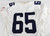 2002-03 Virginia Cavaliers #65 Game Used White Jersey Football NP Rem XL 673
