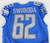 2023 Detroit Lions Ryan Swoboda #62 Game Issued Blue Jersey 90th Patch 46+7 944
