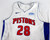2023-24 Detroit Pistons Isaiah Stewart #28 Game Issued White Jersey 54+6 DP72619